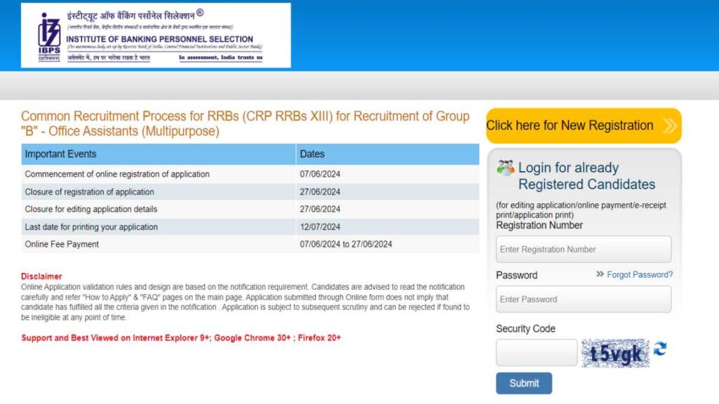 IBPS Group B Group A Job